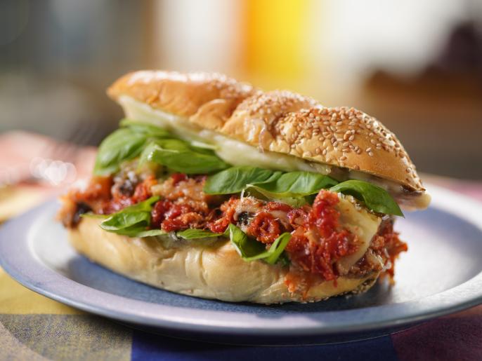 Eggplant Parmigiana Sandwich Recipe Alex Guarnaschelli Food Network