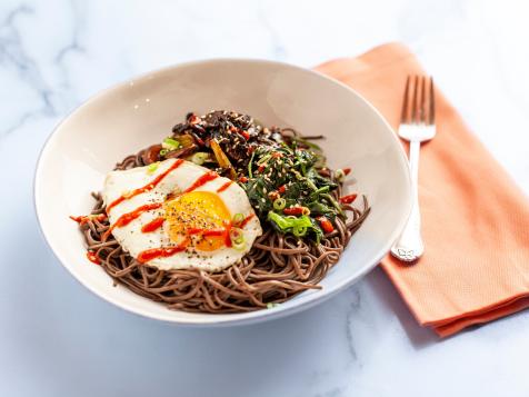 Teriyaki Mushroom and Egg Noodle Bowls