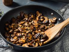 Homemade Healthy Sauteed Mushrooms with Butter and Thyme