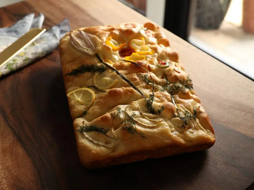 Easy Focaccia Garden Bread Recipe Valerie Bertinelli Food Network