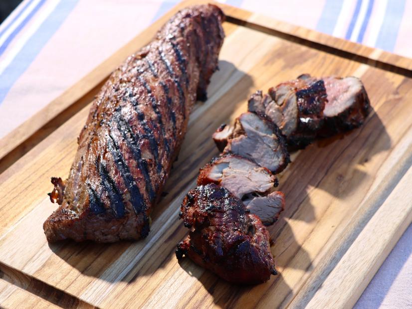 Grilled Pork Tenderloin, as seen on Symon's Dinners Cooking Out, Season 4.