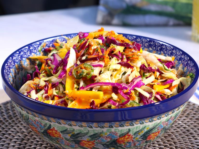 Mango Slaw, as seen on Symon's Dinners Cooking Out, Season 4.