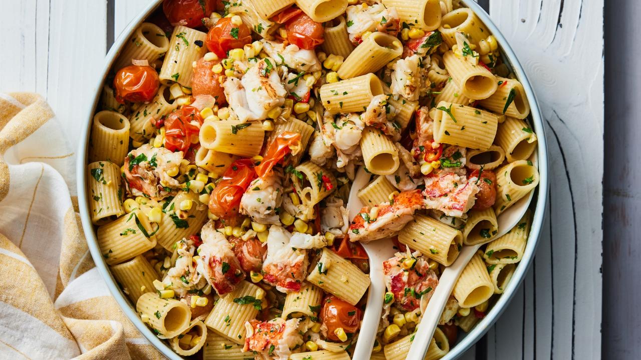 Grilled Lobster Tail Pasta