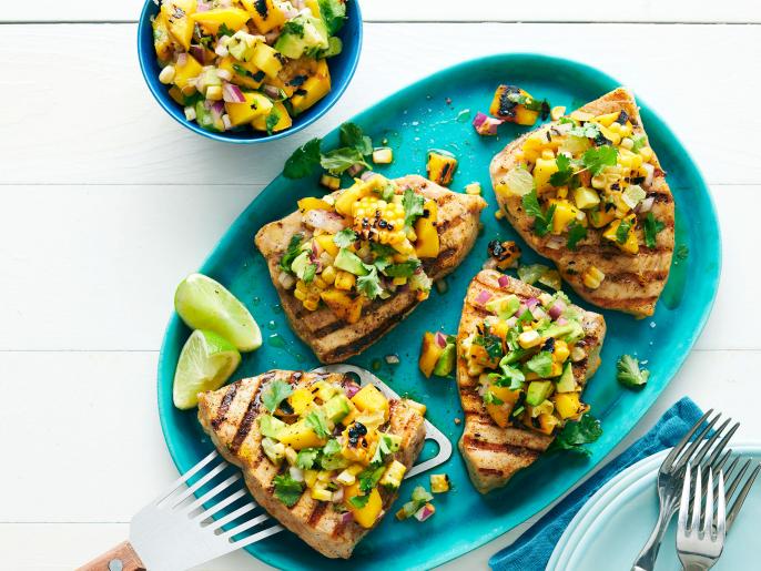 Grilled Swordfish with Mango Salsa Recipe Geoffrey Zakarian Food