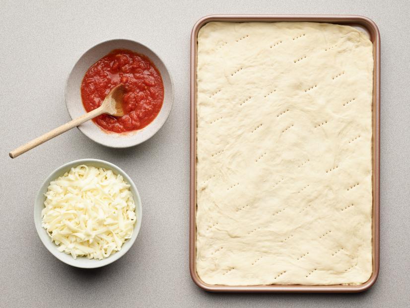 Food Network Kitchen’s Bread Machine Pizza Dough as seen on Food Network.