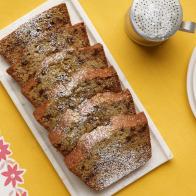 Melissa d'Arabian's Mom's Banana Bread with Chocolate Chips for the Accessible Yet Exotic episode of Ten Dollar Dinners, as seen on Food Network.