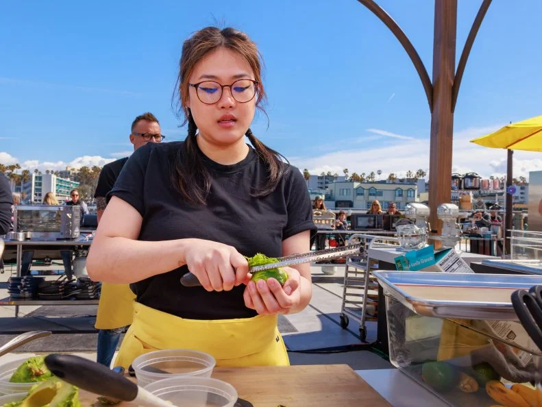 Contestant Emily Lim , as seen on Beachside Brawl, Season 2.