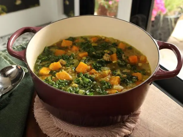 Quick Turkey and Butternut Squash Soup Recipe | Valerie Bertinelli | Food Network