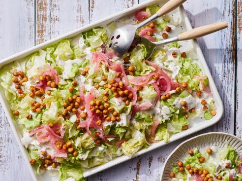 Chopped Iceberg Salad with Buttermilk Dressing and Crispy Chickpeas