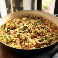 One Pot Chicken and Orzo as seen on Valerie's Home Cooking, Season 14.