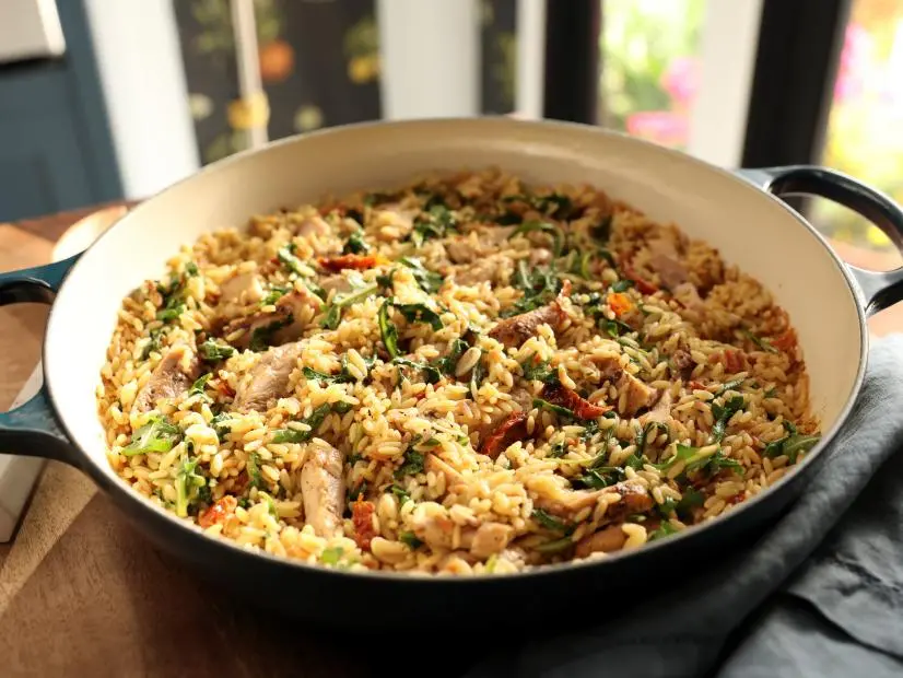 One Pot Chicken and Orzo Recipe Valerie Bertinelli Food Network