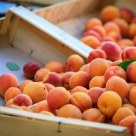 fresh fruits at a street market in a small French town, Provence