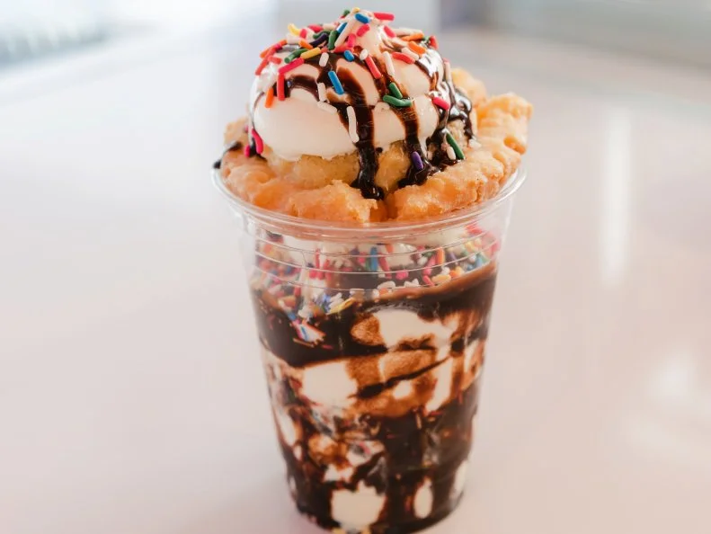 Over-the-Top treat from KANSAS. Fairway to Heaven. This iconic treat at Fairway Creamery has everything you want in a sundae—and a whole doughnut too!
