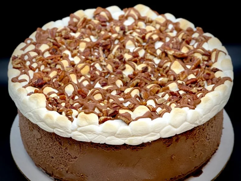 Over-the-Top treat from MISSISSIPPI. Mississippi Mud Cheesecake. HollyPops Bakery in Tupelo reimagined the traditional dessert as a chocolate cheesecake, complete with a marshmallow top.