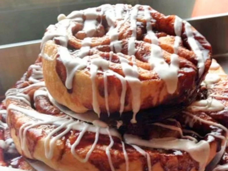 Over-the-Top treat from VERMONT. Three-Tier Cinnamon Roll Cake. Locals in West Dover can make breakfast a big deal with a cake made of 13 cinnamon rolls from Sticky Fingers Bakery.