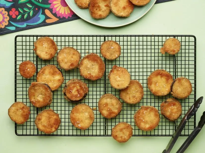 Food Network Kitchen’s Fried Eggplant, as seen on Food Network.