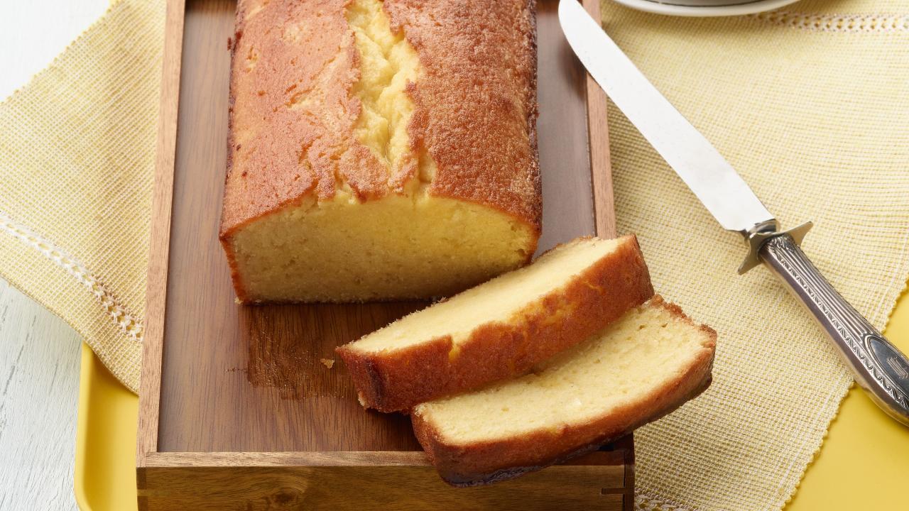 Empty Baking Pan Prepared Bake Lemon Pound Cake Stock Photo by