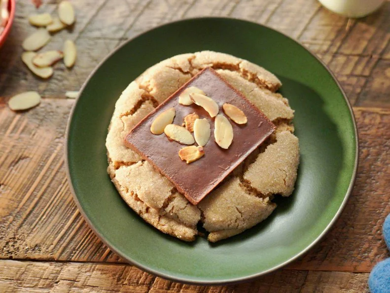 Beauty shot of Molly Yeh's Giant Almond Butter Blossoms, as seen on Girl Meets Farm, Season 13.