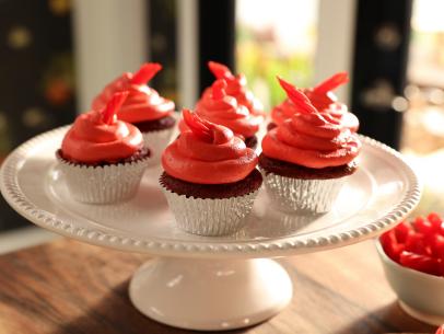 Red Licorice-Stuffed Cupcakes as seen on Valerie's Home Cooking, Season 14.