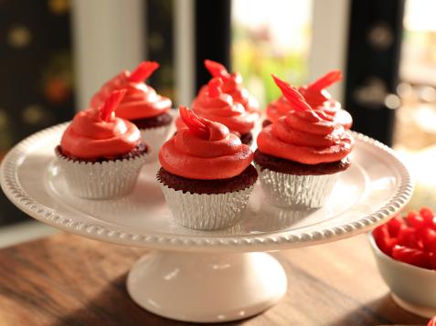Red Licorice-Stuffed Cupcakes