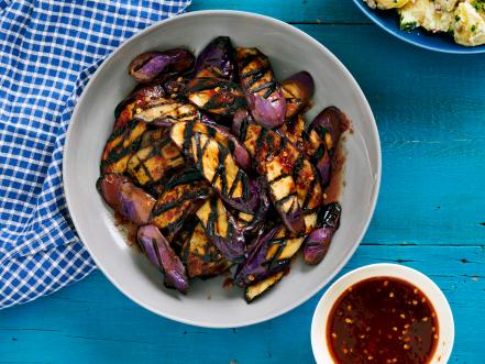 Grilled Eggplant with Spicy Honey Recipe | Food Network Kitchen | Food ...