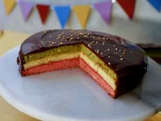 Molly describes this cake version of an Italian cookie as her in cookie cake form &mdash; "Asian, and commonly found in delis." Instead of just food coloring, she&rsquo;s using natural things to dye her layers. The matcha is earthy and pretty, the red bean is subtle, nutty and almost like peanut butter and both flavors pair so perfectly with almond&hellip;and make for a gorgeous rainbow. It&rsquo;s perfect for any birthday!