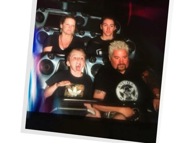 Guy Fieri's family vacations. Disneyland, 2014.