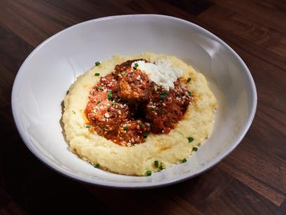 Red Demo - Meatballs with polenta and ricotta, as seen on Worst Cooks in America Season 26