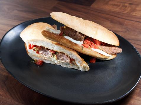 The Freddy: Fennel Sausage Sandwich with Italian Pico and Fresh Mozzarella