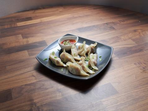 Pork Wontons with Sweet and Spicy Ginger Dipping Sauce