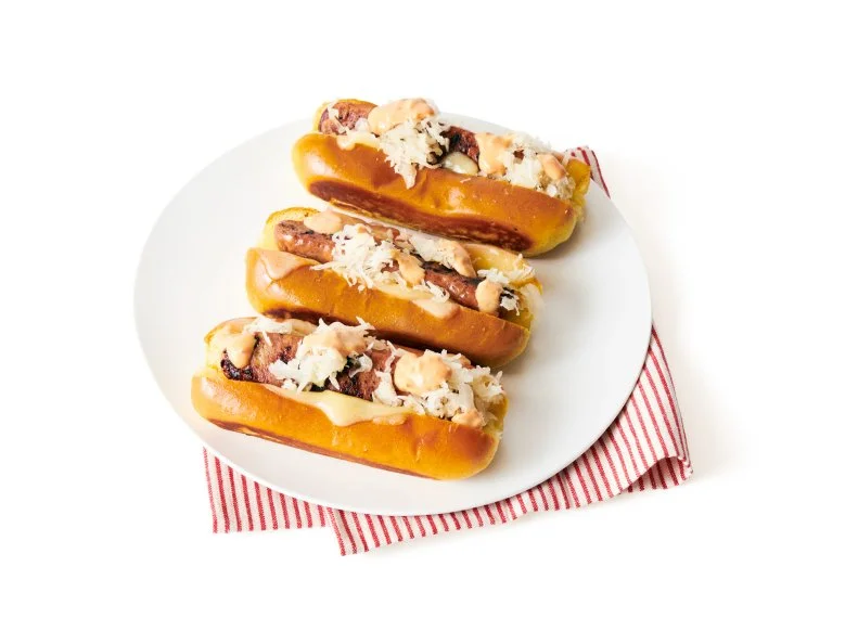 SAUSAGE REUBEN DOGS.