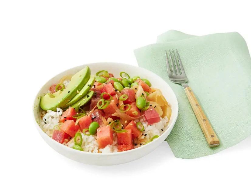 Spicy Tuna and Watermelon Poke.