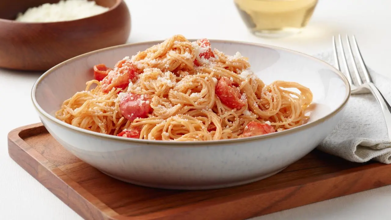 Blushing Angel Hair Pasta