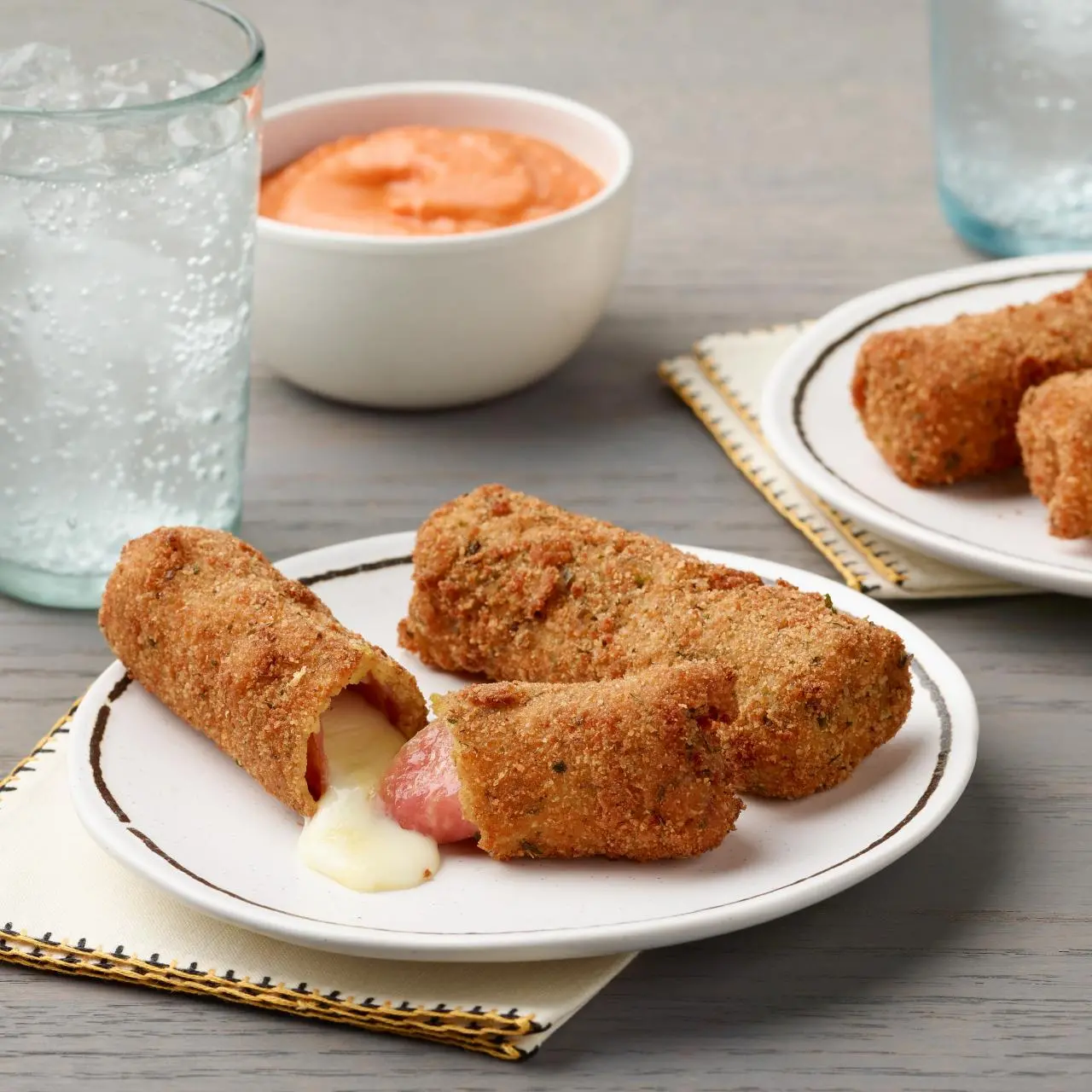 Spicy Salami Mozzarella Sticks with Vodka Sauce Recipe | Alex