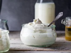 Fresh curd - dairy product. Quark.