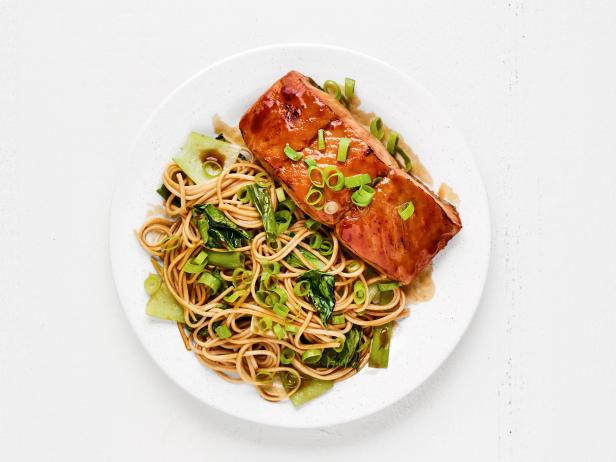 Soba Noodles with Glazed Salmon Recipe | Food Network Kitchen | Food