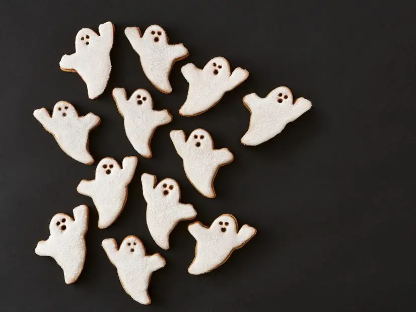 Spiced Linzer Ghost Cookies.