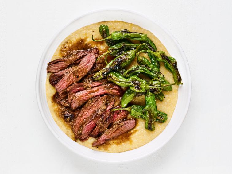 Steak with Shishitos and Double Corn Grits Recipe Food Network Kitchen Food Network