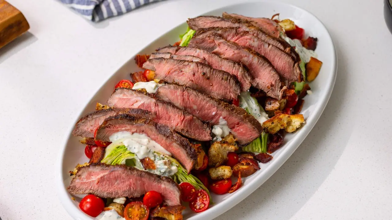 BLT Steak Salad with Blue Cheese Dressing