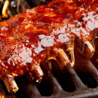 Baby back ribs on the grill.  Please see my portfolio for other food related images.