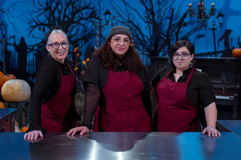 Team SPICE GHOULS, featured Contestants Kristina Patenaude, Elan Parker and Teresa Shurilla, as seen on Halloween Wars, Season 13.