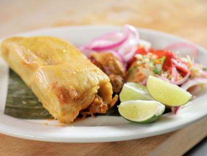 Chicken Tamale, as served at Rinconcito Salvadoreno, located in Port Chester, New York - as seen on Food Network's Diners Drive-Ins and Dives, Season 38