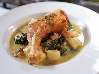 Chicken and Gnudi, as served at Feast Food Co., located in Redmond, Oregon - as seen on Food Network's Diners Drive-Ins and Dives, Season 38