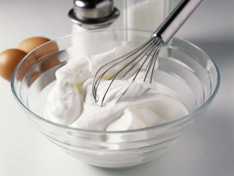 beating egg whites (step by step:: strawberry and raspberry consommÃ© with meringues)