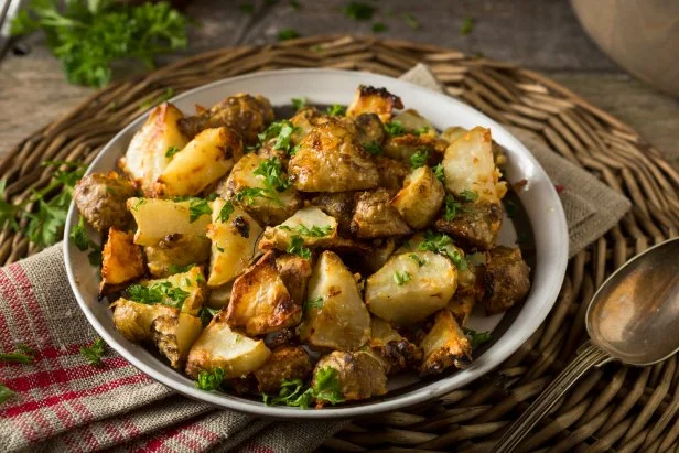 Homemade Roasted Jerusalem Artichoke Sunchokes with Garlic and Cheese