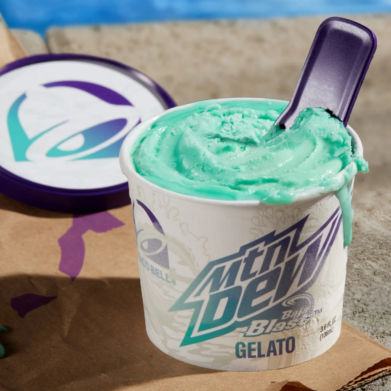 Where to Get Taco Bell Mountain Dew Baja Blast Gelato | Food Network