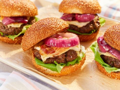 Burgers with Brie and Grilled Pancetta