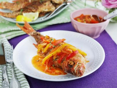 Kardea's Fried Whole Red Snapper with Creole Gravy.