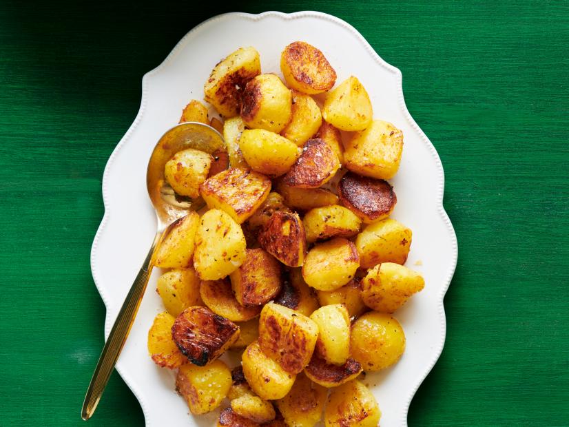 english roasted potatoes; potato–root vegetable gratin.