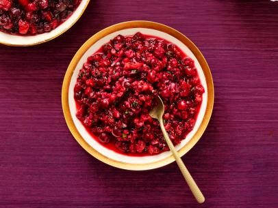 Pineapple-Ginger Cranberry Sauce; spicy Cranberry relish; Jellied Cranberry-Pomegranate Sauce.